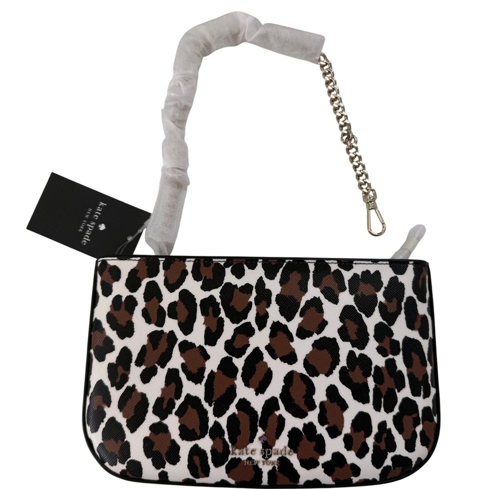 Kate Spade Madison Spotted Leopard Pochette Bag 90s Shoulder Mini‎ NWT KH779